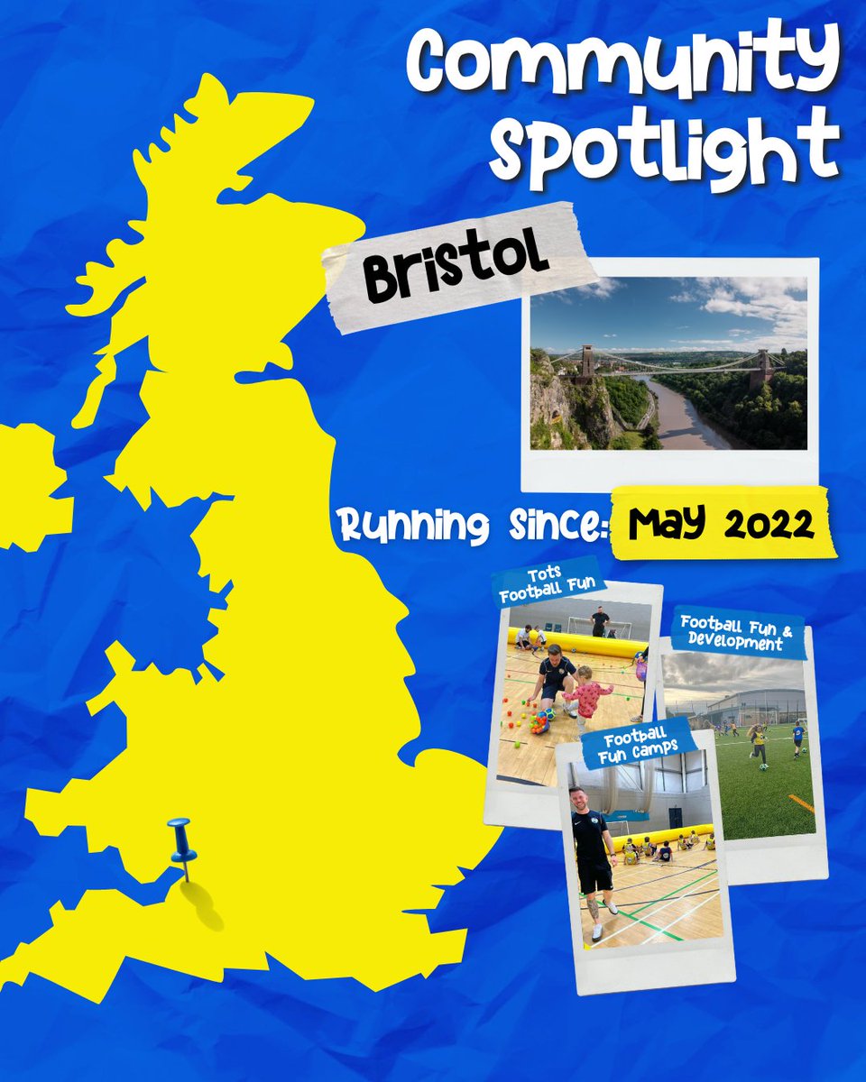 FballFunFactory's tweet photo. ⚽️ BRISTOL IS IN THE SPOTLIGHT this week, as we take a quick glance at another fantastic FFF community.

Head Coach @SeanS_FFF brought the FFF to Bristol, Bristolians share a common love for football, and for Sean to play a part in the next generation's development is brilliant https://t.co/ZYA7WOl0go