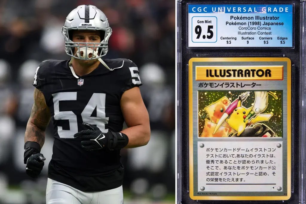 yenjames16's tweet photo. NFL Player Retires After Selling Ultra-Rare Pokemon Card For Six Figures

NFL player Blake Martinez sold one of the most valuable Pokemon cards at auction for nearly $700,000.
#NFL #pokemonCards #auctions https://t.co/qLA5bf1ZwV