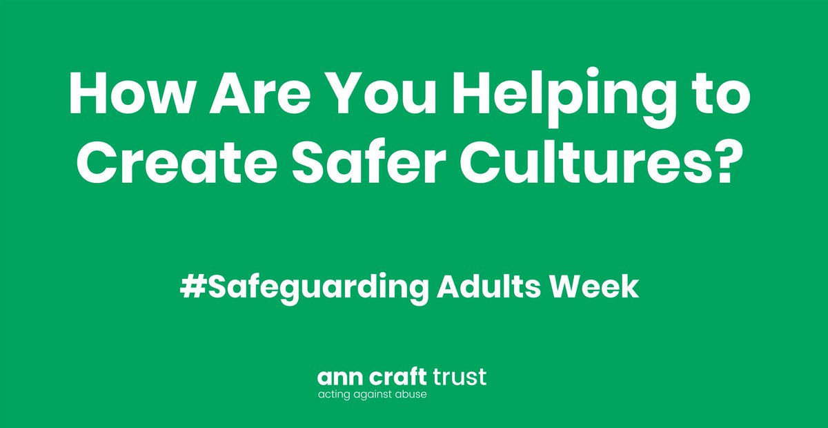 Today’s #SafeguardingAdultsWeek theme is about safe cultures. To mark the day I blogged for @NCVO with comment from @BatesWellsChaSE on using the law as a tool for building safer culture. 👉 bit.ly/3hXKypN