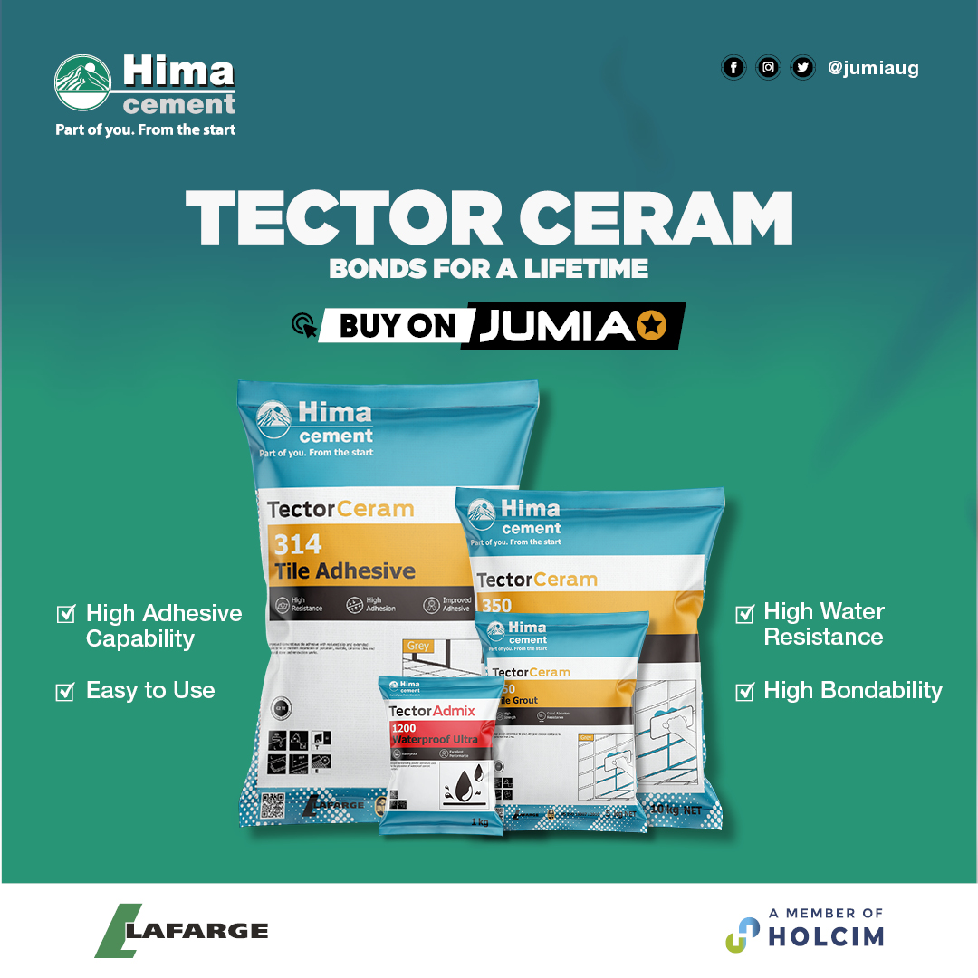 HimaCement's tweet photo. #BlackFriday2022 is here! Purchase the TectorCeram range of dry mortar products at affordable prices on @JumiaUG now.
#PartOfYouFromTheStart #HimaCement #BuildingBetterCities #BlackFriday #TectorCeram #BondsforaLifetime https://t.co/lba7WUQGi5