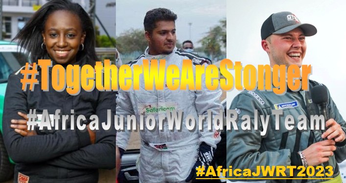 #TogetherWeAreStronger #TogetherWeCan

Let's bring on 2023 <a href="/FIAJuniorWRC/">FIA Junior WRC</a> the team that will make Africa shining
- Maxine Wahome / Kenya 🇰🇪
- Hamza Anwar/ Kenya🇰🇪
- Hugo Louvel / Madagascar🇲🇬

#FIARallyStar <a href="/MSportLtd/">M-Sport</a>  #AfricaJuniorWorldRallyTeam #AfricaJWRT2023 #AfricaGotTalent