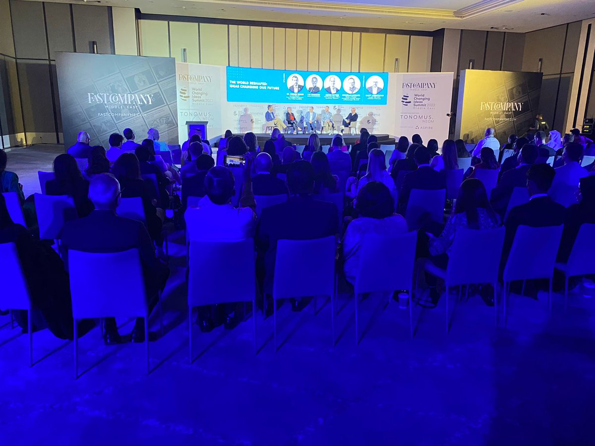 fastcompanyme's tweet photo. Bringing futuristic concepts closer to reality, the panelists discussed how convergence of technologies is constantly reshaping our world. #WCI22

@DubaiFuture | @KDAdamson | @wundermanthom | @nickmcquire | @Microsoft | @Scottiehack https://t.co/L619lCrKmZ