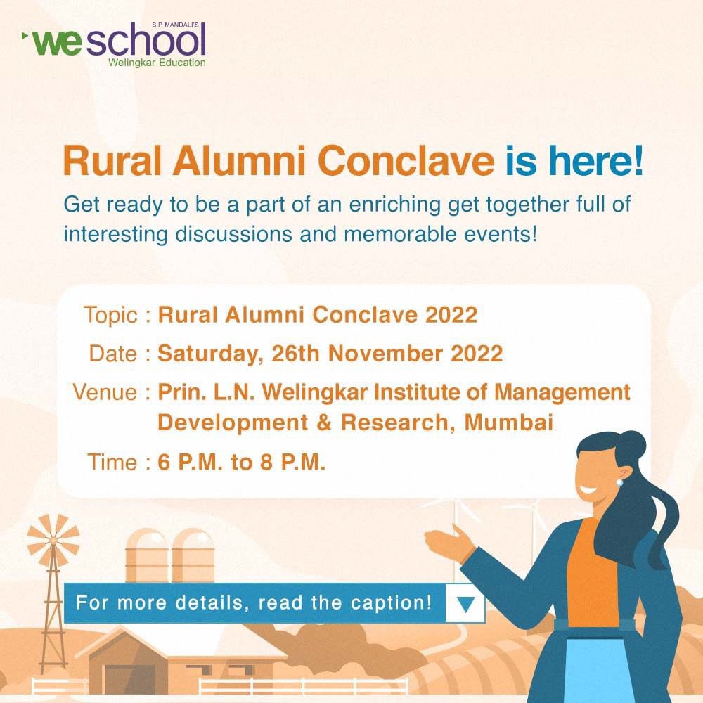 Here’s an opportunity to meet your mentors, teachers, friends &amp; network with rural professionals on topics like emerging economies, business models, information &amp; skills that will be crucial to Rural Managers in the next 5 years!