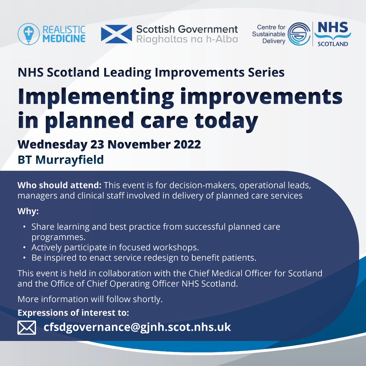 NHSScotCfSD's tweet photo. 🧵Today we’re holding the first of our NHS Scotland Leading Improvement Series events in collaboration with @ScotGovHealth Chief Medical Officer for Scotland @DrGregorSmith &amp; @NHSScotland Chief Executive @Carolineslamb #PlannedCare2022 https://t.co/d2YCwdLYeV