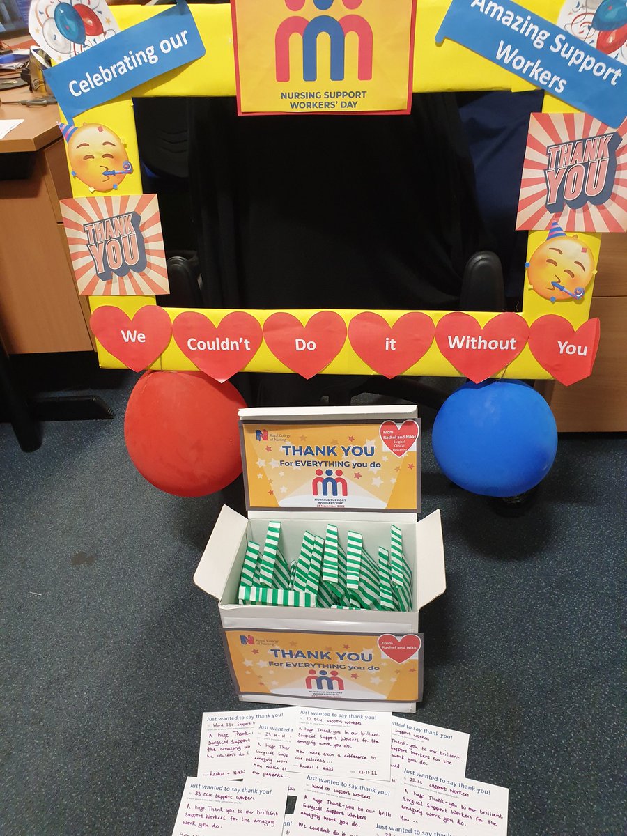 All ready to go and say a HUGE THANK YOU to our amazing Surgical Support Workers on National Support Worker Day #NursingSupportWorkersDay <a href="/rreece75/">Rachel Reece</a> <a href="/Nik_Lewin/">Nikki Lewin</a> <a href="/annis_rowley/">Annis Rowley</a> <a href="/clarebaker06/">Clare Baker</a> <a href="/mandy_ewington/">Mandy Ewington</a> <a href="/UHCWP2E/">Pathway to Excellence at UHCW</a> <a href="/nhsuhcw/">UHCW NHS Trust</a>
