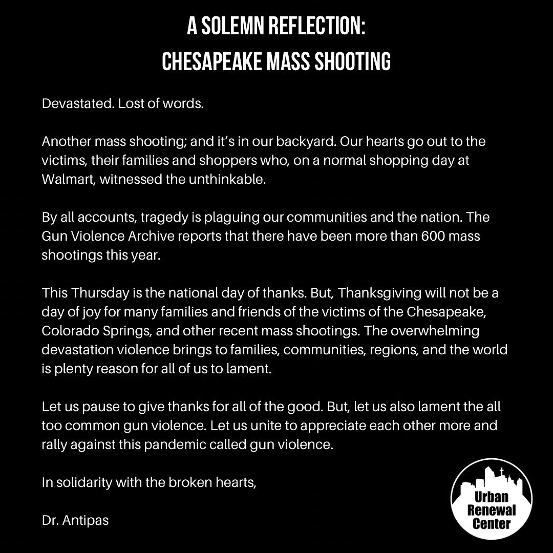 drantipas's tweet photo. So tragic. So awful! #awakensociety #chesapeakeshooting #colorodospringsshooting #757shooting #757strong #solemnreflection #risetothecall https://t.co/MQ4EKgG5Ay