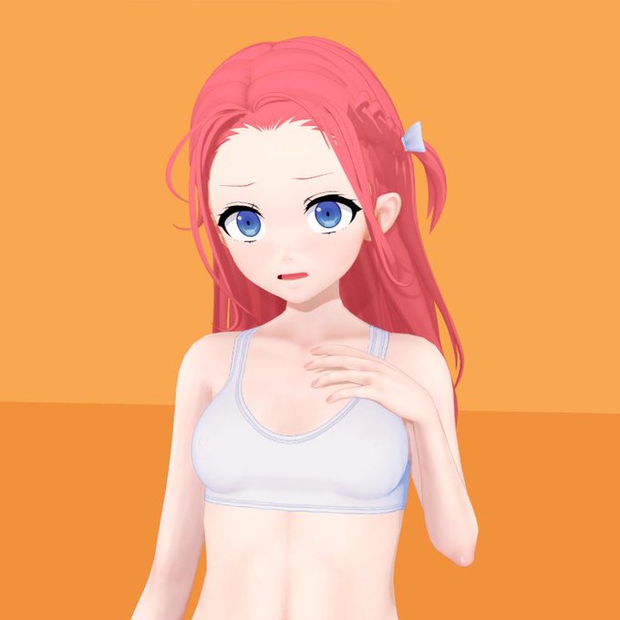 服は再現できなかったから下着だけですまんユズ… 