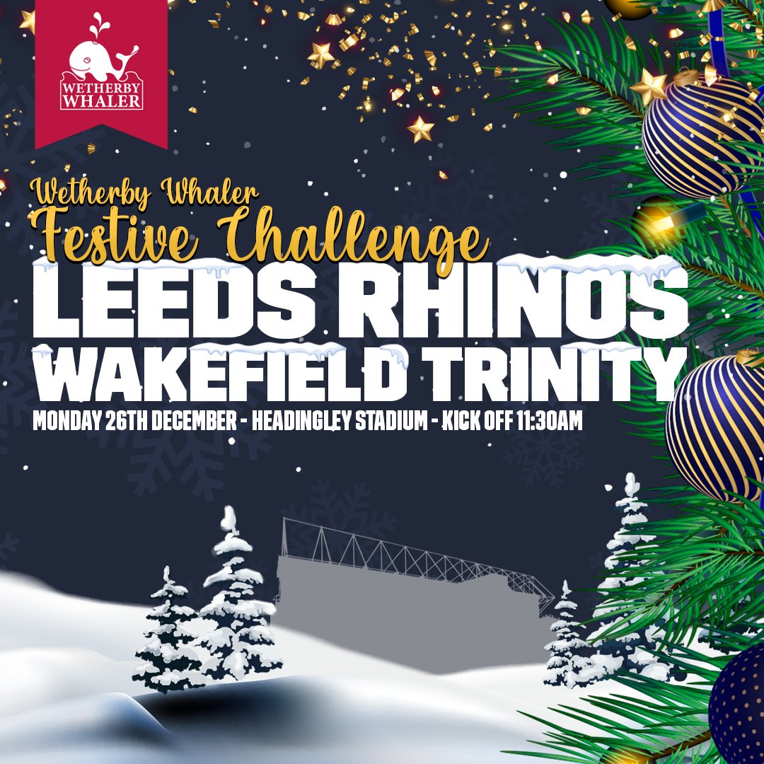 WTrinityRL's tweet photo. 🎁 WINNING WEDNESDAY with @360accountants 🎁

🎫 Who wants to get their hands on a pair of tickets for the @wetherbywhaler Festive Challenge on Boxing Day?!

👉 All you have to do is:

1️⃣ LIKE this post
2️⃣ RETWEET this post 
3️⃣ COMMENT #UpTheTrin 

🎉 Winner announced at 3pm. https://t.co/UydQSpNXmv