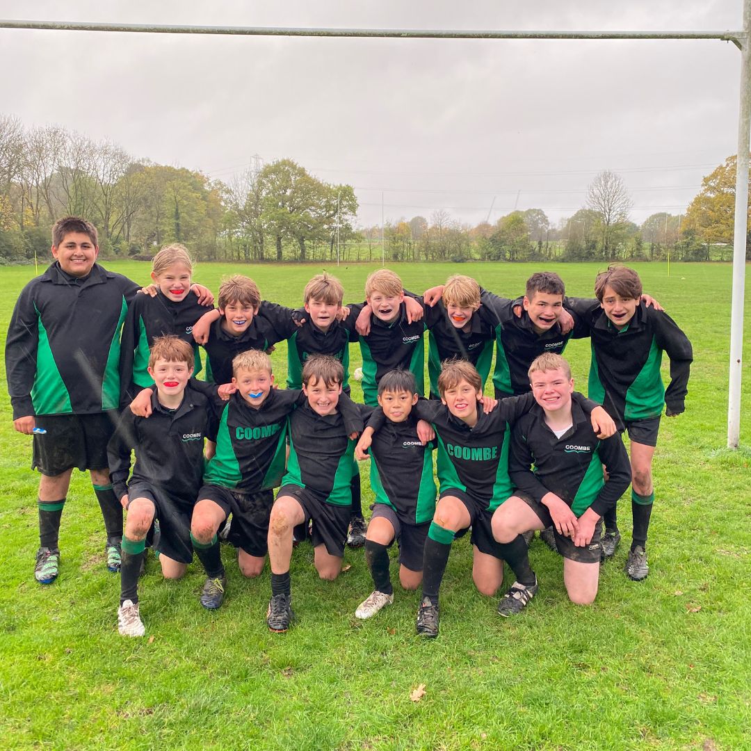 CoombeBoysNews's tweet photo. Our Year 7’s took part in the Rugby Tournament at Richard Challoner and did so well. They won 2 games, lost 2 and drew one. Great effort on a cold and rainy day! Thank you to RC and the students that refereed. 
#CBSTeamPE #CBSRugby https://t.co/cl6HEMKAoM