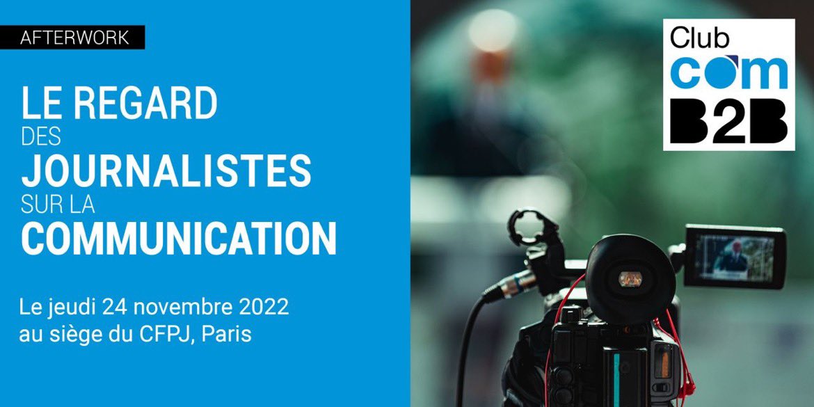 Afterwork : #ClubComBtoB <a href="/cfpjcom/">CFPJ Communication</a> + <a href="/orangebusiness/">Orange Business</a>.
Thème : le regard des journalistes sur la #communication.
Quand : le 24 novembre à partir de 18h30 chez @AbilwaysGroupe. 
Quoi : conférence + média-training + keynote inspirante.

Inscription gratuite ➡️eventbrite.com/e/billets-club…