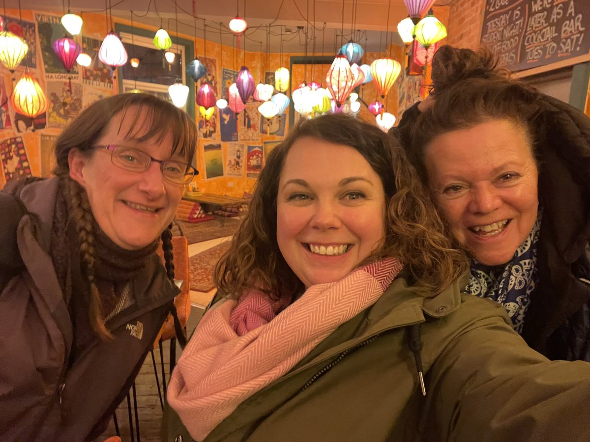 Well… we had a wonderful evening <a href="/Howard_Assembly/">Howard Assembly Room</a> rooms last night Kathy Stott &amp; I managed to coordinate our concert gear with some pink 💗 here’s a pic of 3 Ks : Katie, Kat and Kathy. Looking forward to our West Yorkshire walk today and workshops this evening! @kathystott