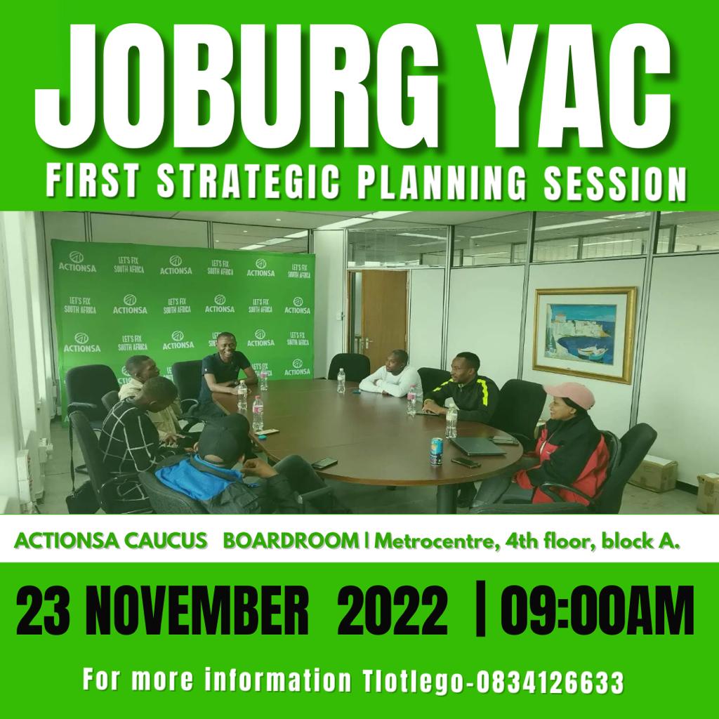 Jabu_mabundaSA's tweet photo. We are at our first strategic planning session.

@Joburg_YAC We shall strive Political and Economic empowerment for Young people.

@HermanMashaba 
@BonganiBaloyiBB 
@Funzi_Ngobeni 
@Emmah_More 
@PapaJeanny2015 https://t.co/woqsC5mGDJ
