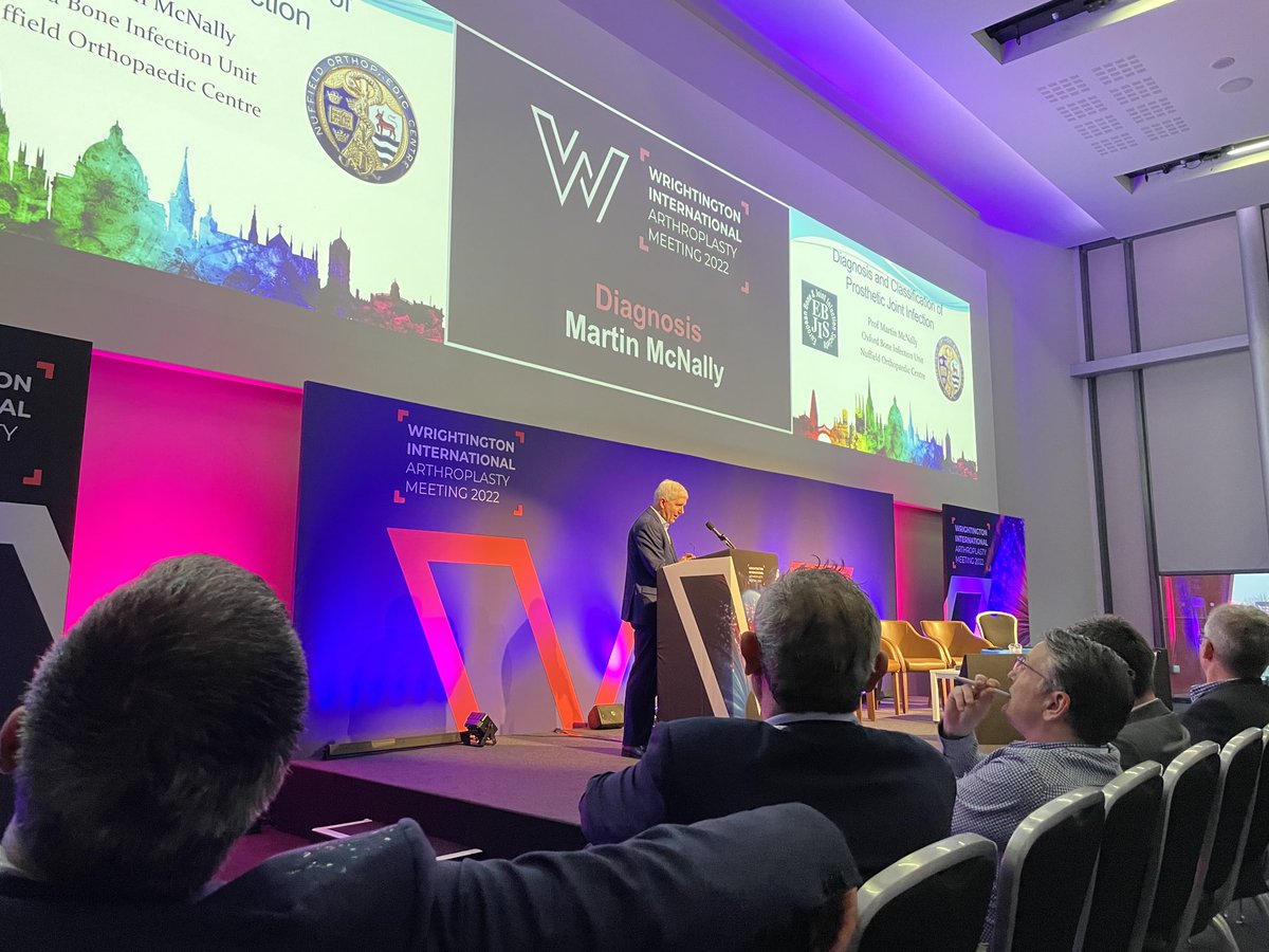 myelbowdoc's tweet photo. Day 2 #WiAM Martin McNally kicks off with talk on prosthetic joint infection.@wrightington16 @uplimb @wrightingtonLLU https://t.co/bJadLWnFOi