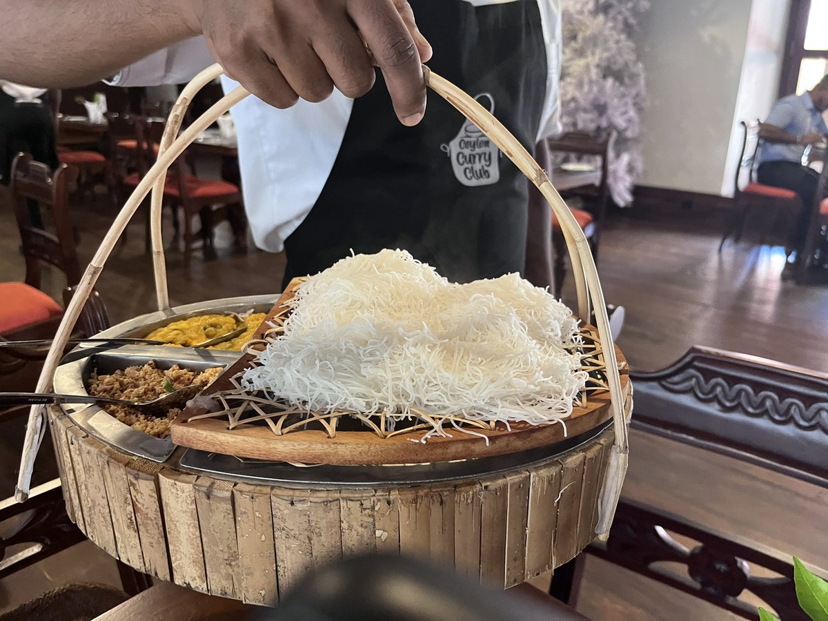 CurtisSChin's tweet photo. #SriLanka 🇱🇰 

Did someone say #hopper? Doing my best to support the local economy. #StringHoppers w/ #muttoncurry &amp; dal curry — What is a Hopper? | #SriLankan Food, #Hoppers.
https://t.co/jSPLdLAUka

@CeylonCurryClub #CeylonCurryClub @tourismlk https://t.co/uQy8UfIqTu