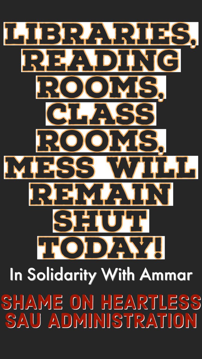 sau_united's tweet photo. Located at the heart of Delhi, SAARC varsity suspends the heart of its students. RUSTICATED STUDENT SUFFERED FROM CARDIAC ARREST!#SAARC #SAU #ScholarshipMustRise
#StandWithSAU #takebackexpulsion #saujrfparity #SAUAdminSaramKaro
#IFoughtToo #SAUSOS https://t.co/rL9vch0wiU