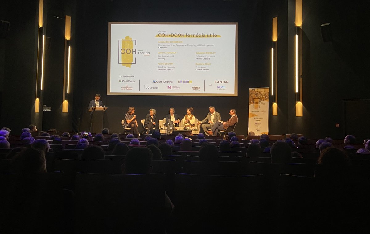 The Media Leader FR (@medialeaderfr) on Twitter photo #OOHTrends
Les dirigeants de 5 grands acteurs de la Communication Extérieure réunis en plénière pour parler de l’utilité media OOH en France.
@ClearChannelFr, <a href="/ExterionMediaFR/">Giraudy</a>, #Médiatransports, <a href="/JCDecaux_France/">JCDecaux France</a> et <a href="/PhenixGroupeFR/">Phenix Groupe</a> #OOHTrends
Les dirigeants de 5 grands acteurs de la Communication Extérieure réunis en plénière pour parler de l’utilité media OOH en France.
@ClearChannelFr, <a href="/ExterionMediaFR/">Giraudy</a>, #Médiatransports, <a href="/JCDecaux_France/">JCDecaux France</a> et <a href="/PhenixGroupeFR/">Phenix Groupe</a>