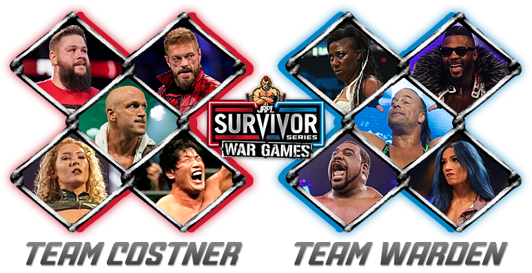 JRPLOfficial's tweet photo. The #JRPL #SurvivorSeries #WarGames Main Event is set!

TEAM COSTNER
vs.
TEAM WARDEN

Only one team can walk out of WarGames victorious!

Join the wrestling PPV prediction league today!
WATCH. PLAY. WIN.

Jobber Radio Prediction League:
https://t.co/c0ou908xM2 https://t.co/h7AVDR8vXH