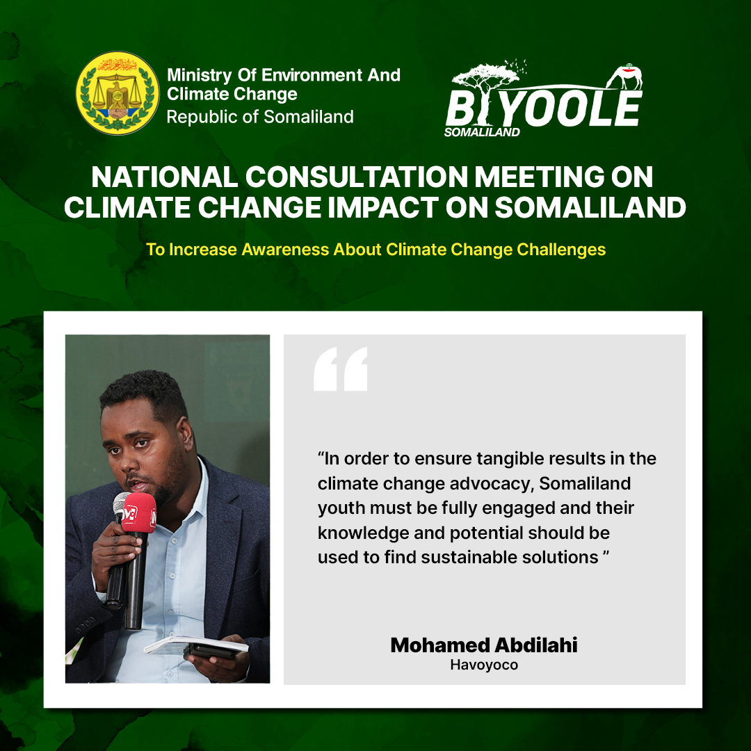 MOECC_JSL's tweet photo. Key quotes from the panelists:

#SLClimateActionNow #ClimateEmergency 
#SDG13 #ClimateChange #Somaliland 
@WBG_Climate

@MDuale1

@HodderClimate

@adam_abdelmoula

@FathiBashe

@icpac_igad

@UNEP

@ClimateDiplo

@WBG_Environment

@kas_ecssa https://t.co/ekcYFFHbtV