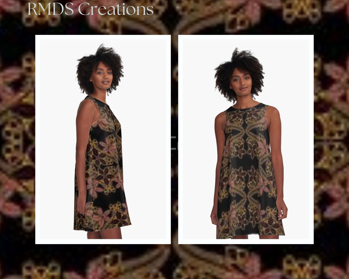 #dress #casual #moroccanstyle #floraldesign #classic #giftideas #patterndesign #rmdscreations #redbubble
Shop item link in comments 🤎