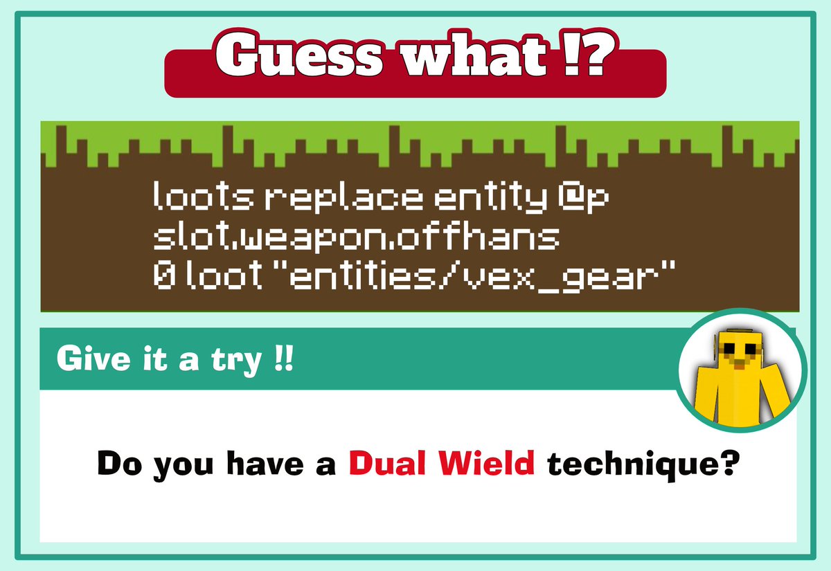 Minymoeeee's tweet image. Hey Command Holics❣This commands are fabulous‼️
Check it out right NOW👇
youtu.be/RHLMIV2LOUc

#minecraft #minecraftcommands #MCPE #BedrockEdtition