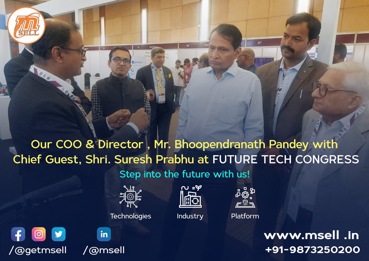 getmsell's tweet photo. Thanks to Dr. Rishi Bhatnagar @rishimb for this special invitation.
Our COO & Director, @bhoopendranath with Chief Guest, @sureshpprabhu at @IET_FTC_2022.
#bhoopendranath #FutureTechCongress #SureshPrabhu #fmcgindustry #fmcg #cpg #cpgindustry https://t.co/2Zu02ZpQSL