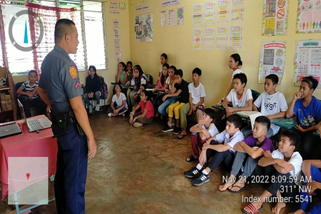 TudelaMps's tweet photo. On November 21, 2022 @ about 8:09AM, PCpl Joel A. Dalin, asst traffic investigator of Tudela MPS under the direct supervision of PMAJ JINGLE C ESICK, OIC. conducted lecture awareness on Project READY lesson-1 considering consequences to the fourty-six (46) grade-7,8 &amp; 9 students. https://t.co/UKKHsxB1Tf