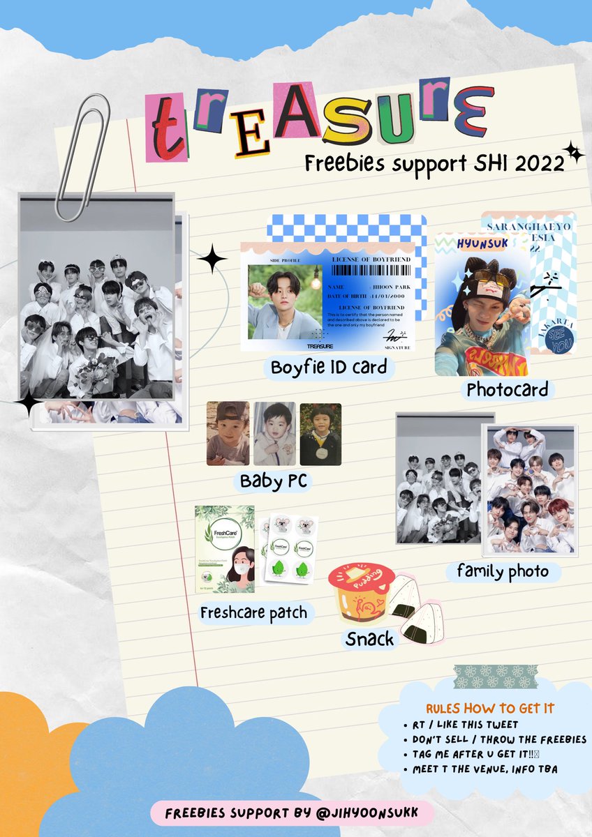 jihyoonsukk's tweet photo. [RT Likes are appreciated🥹🫶🏻]

꒰ FREEBIES SARANGHAEYO INDONESIA 2023 ꒱ by @jihyoonsukk 

(📍) Istora Senayan
(🗓) 10 Dec 2022
(⏰) TBA on thread below

✧Find @xxjunkyukim at venue! ✧ Limited ✧ SEE YOU TEUME! 

t; SHI treasure jakarta https://t.co/es9BQGjCwg