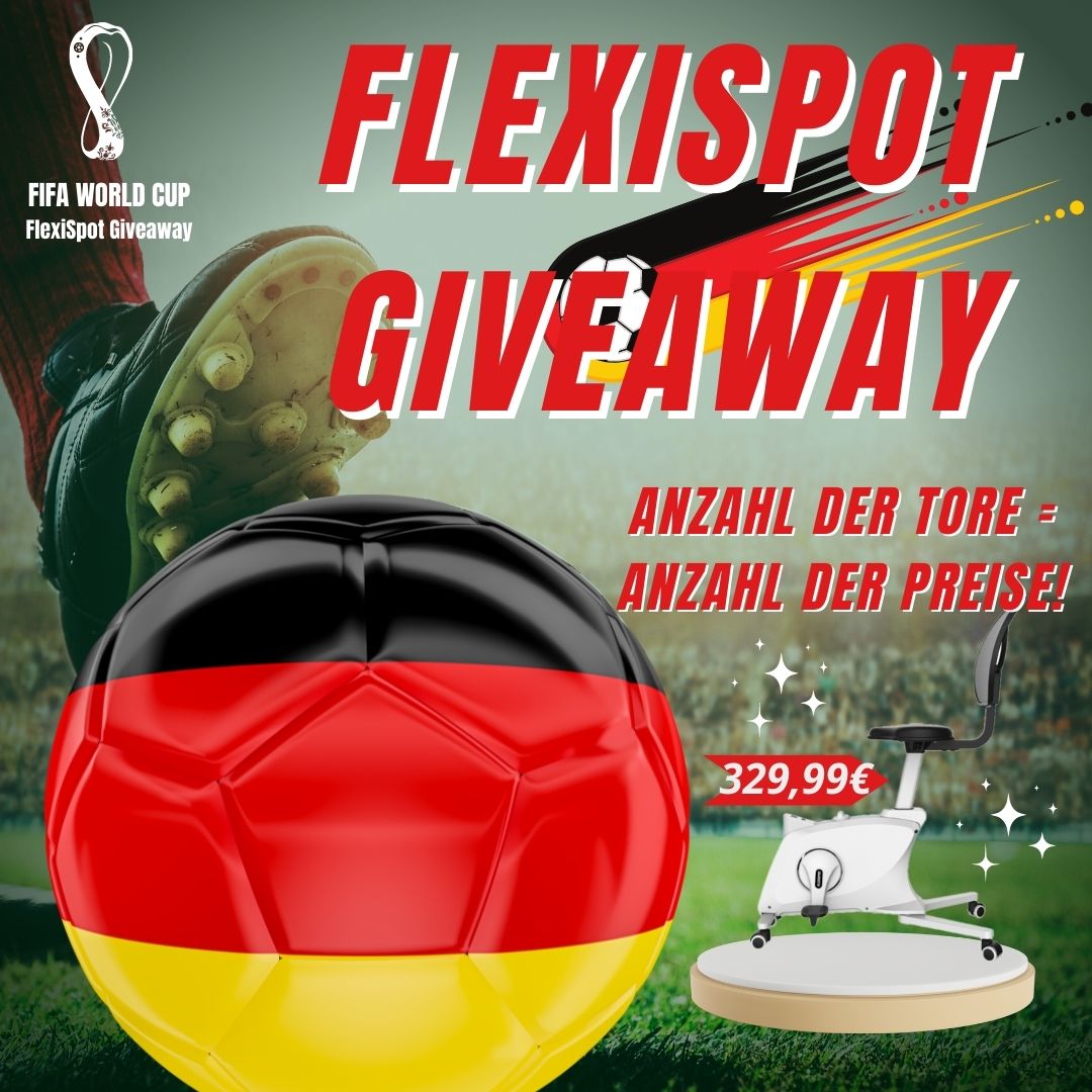 FlexiSpotDE's tweet photo. Giveaway! Für jedes GOAL der deutschen Nationalmannschaft schenken wir einen FC211(329,99€) !
So nimmst Du teil:
⚽️ FOLGE @FlexiSpotDE
⚽️ LIKE den Post
⚽️ Kommentiere das Spiel (z.B. 3:1) und @ 2 Freunde
#flexispotde #gewinnspiel #giveaway #kostenlos #fifaworldcup2022 #worldcup https://t.co/o8vCv9Gdov