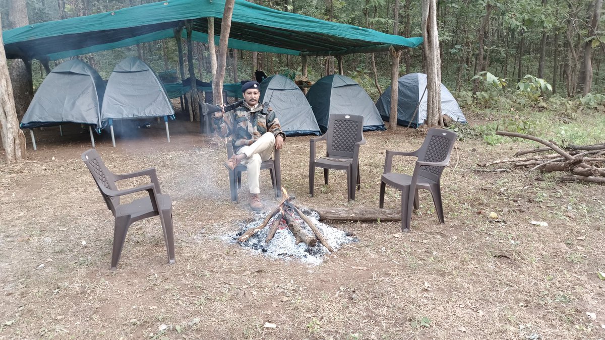 Forest protection with fire camp