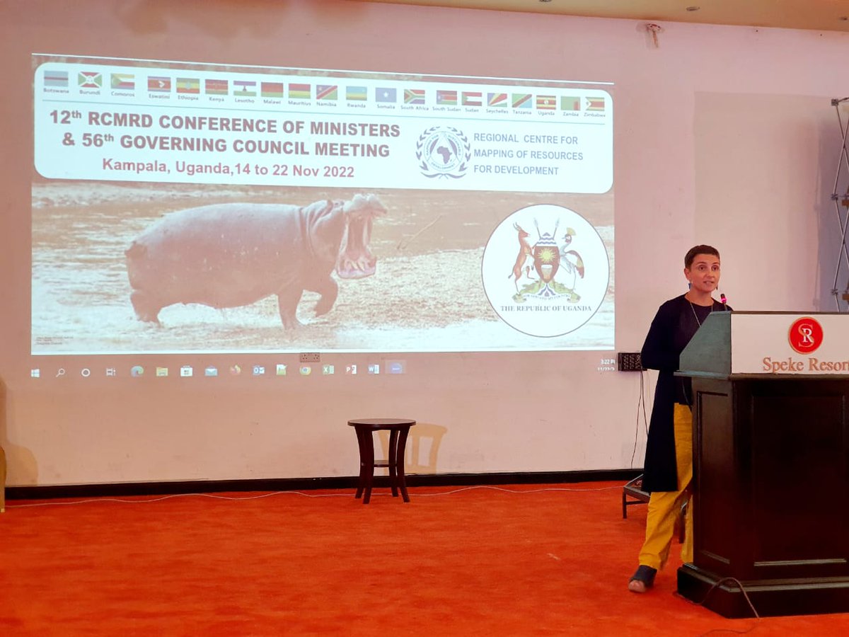 EUinUG's tweet photo. Our Head of Sustainable Dev't Nadia Cannata had the pleasure to close a conference bringing 20 of our African๐ partners including ๐บ๐ฌ who are making use of ๐ช๐บ #EarthObservationData to develop information services to support #naturalresources management & tackle #climatechange. https://t.co/e3aKAmHMME