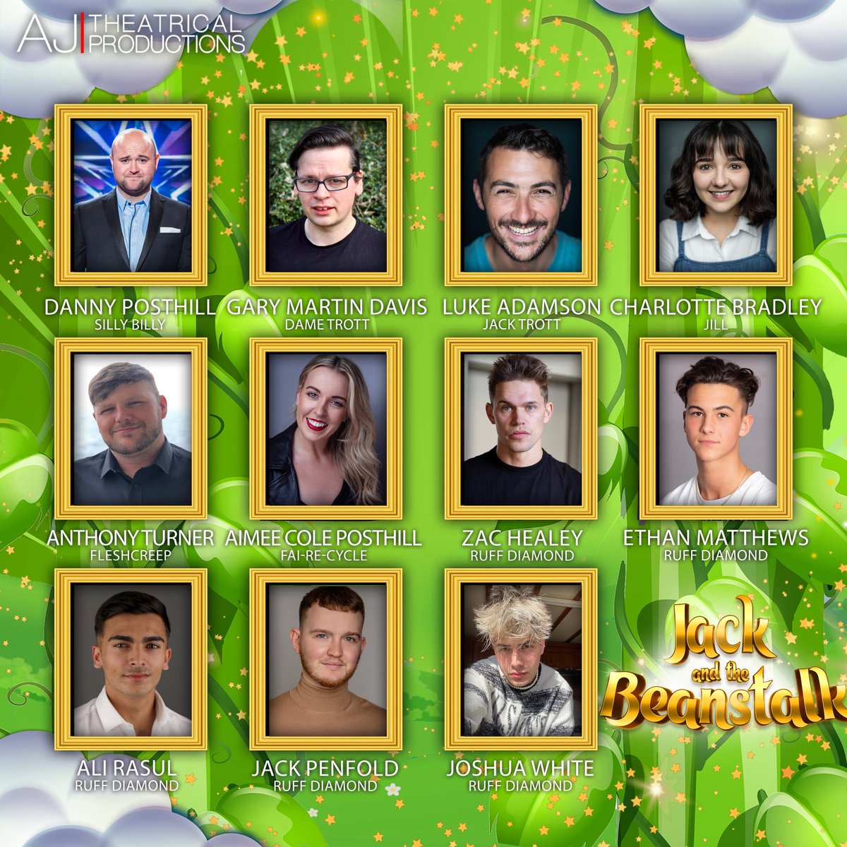 TAKE A LOOK AT OUR FULL CAST FOR JACK AND THE BEANSTALK ✨

THIS CHRISTMAS! Starring Britain's Got Talent Finalist Danny Posthill, Great British Pantomime awards nominee Luke Adamson and the return of International hip hop dance sensations Ruff Diamond from Sky 1's Got To Dance!
