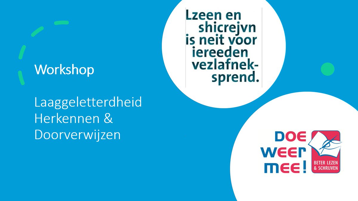 Wist je dat... wij van Doe Weer Mee! workshops geven over het herkennen en doorverwijzen van mindergeletterden? Dit zijn mensen die moeite hebben met lezen en schrijven. Samen met onze taalambassadeurs komen we graag langs! DM voor meer info! #lezenenschrijven #laaggeletterdheid