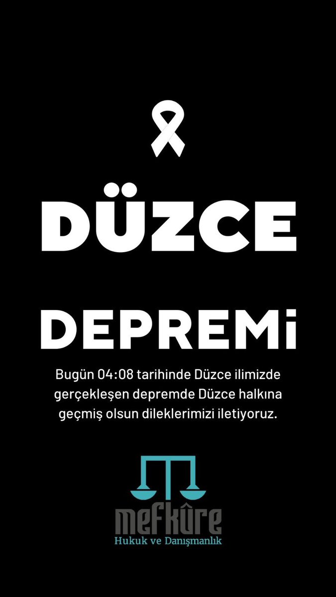 Düzce’de meydana gelen ve çevre illerde de hissedilen depremde tüm vatandaşlarımıza geçmiş olsun dileklerimizi iletiyor, yaralılara acil şifalar diliyoruz.