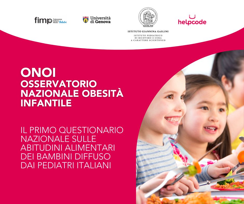 Una ricerca di #ONOI realizzata con <a href="/helpcodeitalia/">Helpcode Italia</a> <a href="/OspedaleGaslini/">Istituto Giannina Gaslini</a>
e l'Università di Genova intende valutare lo stato nutrizionale dei bambini italiani. Come? Con un questionario per i genitori, che trovi qui: sondaggio-online.com/s/1b37828