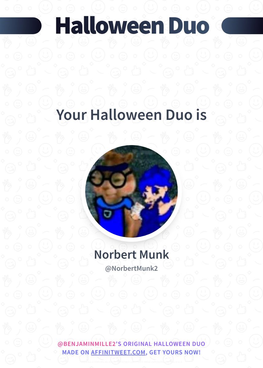 Benjaminmille2's tweet photo. ✨ Halloween Duo 

I don't even have to dress up this year to be scary, I'm with NorbertMunk2! 🎃👻
And you, with whom will you scare the most?

➡️ https://t.co/sj7axbO449 https://t.co/OMSe4UY33u