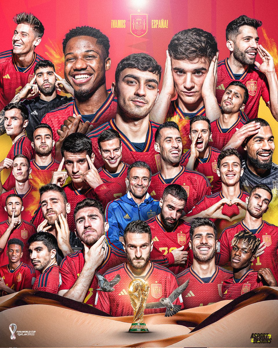 aaronm513's tweet photo. ¡Hoy es el día! Con todo @SEFutbol 👊🏽

#VamosEspaña #artwork #FIFAWorldCup #ESPCRC https://t.co/uW9r0XjqE3