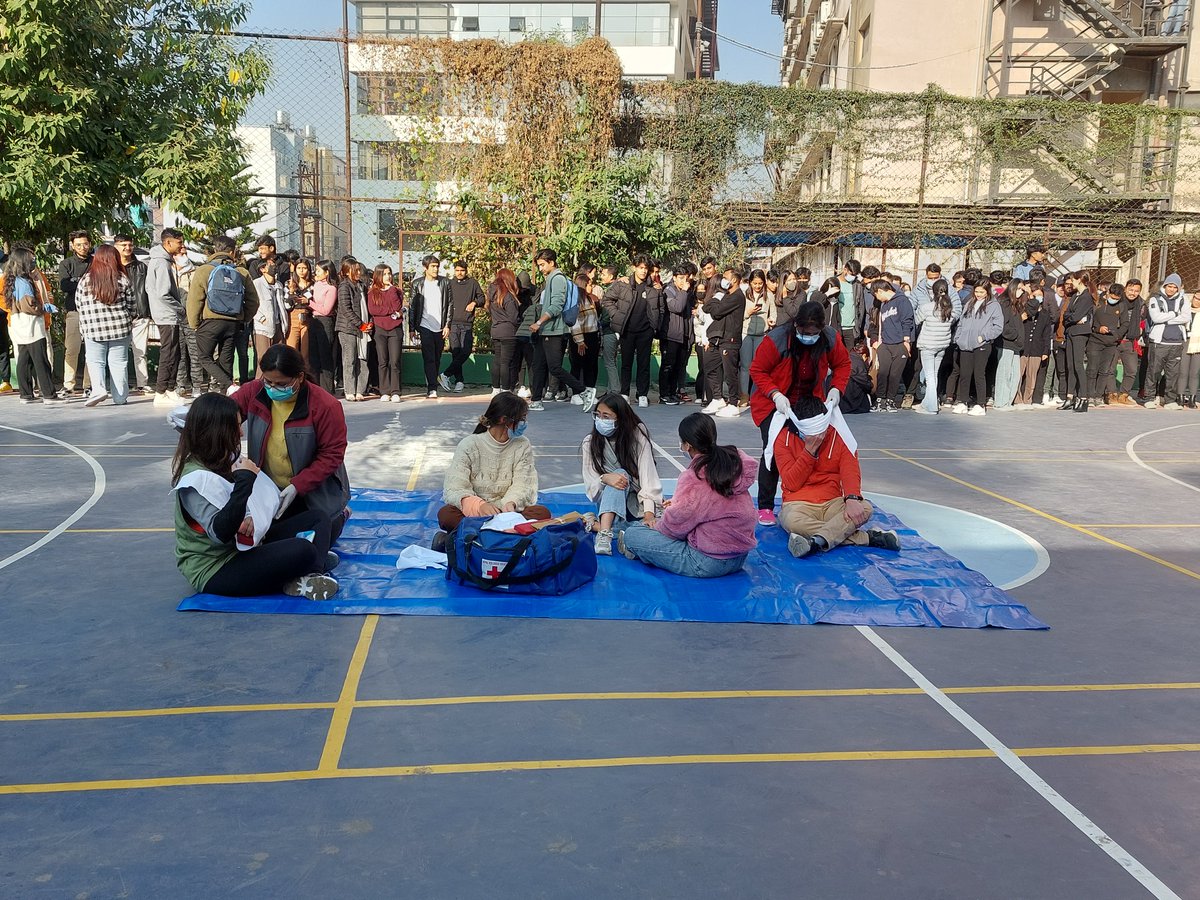 TBritishCollege's tweet photo. On 23rd November, TBC Social Club in collaboration with Hult Prize at The British College organised an earthquake and fire drill training session for the safety of the students. The awareness drill was conducted by the Nepal Red Cross Society team. https://t.co/Wbehhhi5Nd