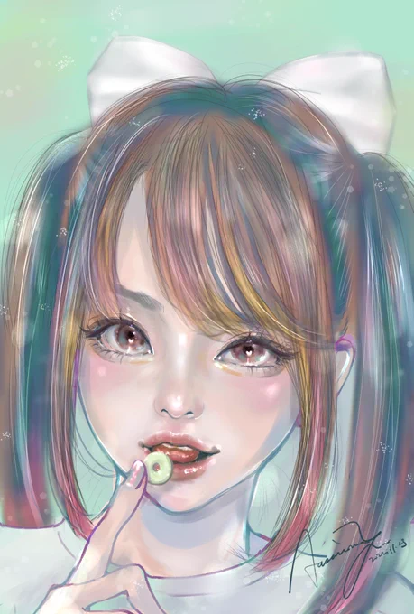 ぜんぜん1時間で描けなかった。 ぜんぜん厚塗りの呪縛解けなかった。  #イラスト #絵柄が好みって人がいればいいなぁ #冬の創作クラスタフォロー祭り