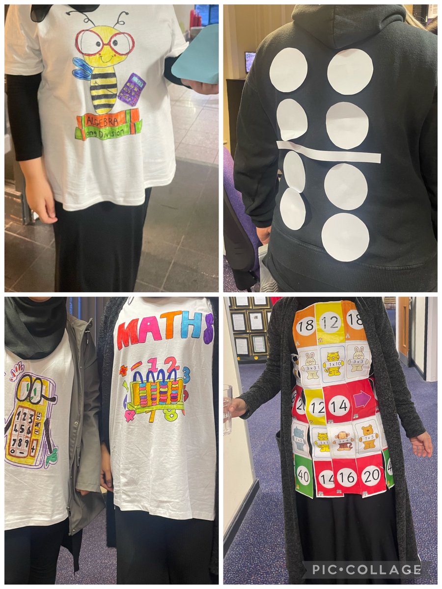 olive_bolton's tweet photo. The staff are all ready for our #MathsSuperLearningDay #MathsWeek @NCETM @NRICH #WeAreStar #Ambition #Teamwork #Knowledge #DressUp #Mathematicians #Wellbeing #PositiveVibes #Number #Subitising https://t.co/RCh3flv1hm