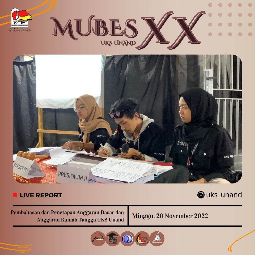 UKS_Unand's tweet photo. [In frame]

Proses Mubes XX UKS Unand 2022
.
"Dengan Seni Demi Kejayaan Bangsa"
.
#UKSUNAND
#ANDALASWARA
#TEATERRUMAHTEDUH
#HARPAMUSICSTUDIO
#ANDALASSERUNIDANCE
#SAROMAN https://t.co/uqrO72BWdQ