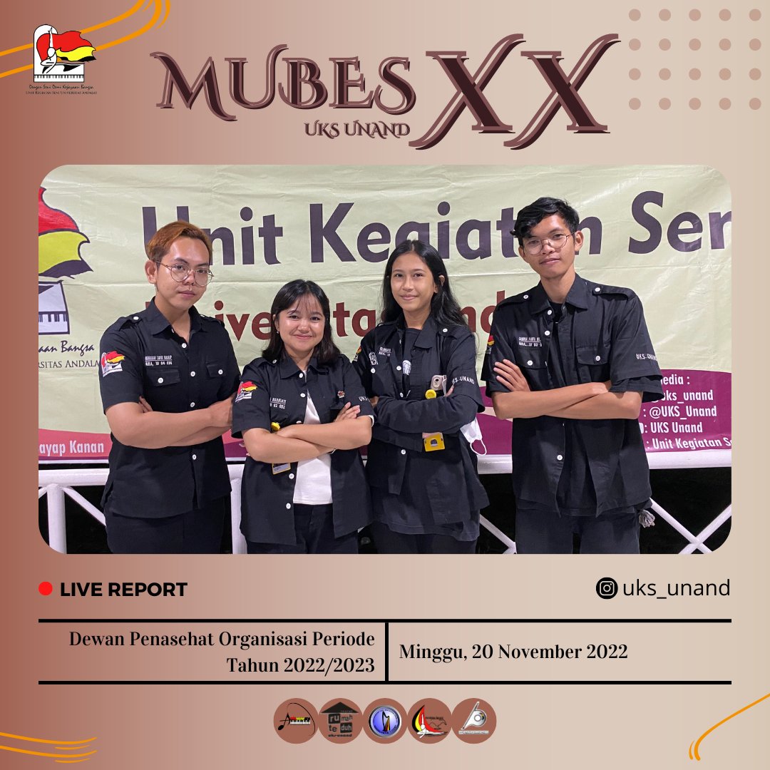 UKS_Unand's tweet photo. [In frame]

Proses Mubes XX UKS Unand 2022
.
"Dengan Seni Demi Kejayaan Bangsa"
.
#UKSUNAND
#ANDALASWARA
#TEATERRUMAHTEDUH
#HARPAMUSICSTUDIO
#ANDALASSERUNIDANCE
#SAROMAN https://t.co/uqrO72BWdQ