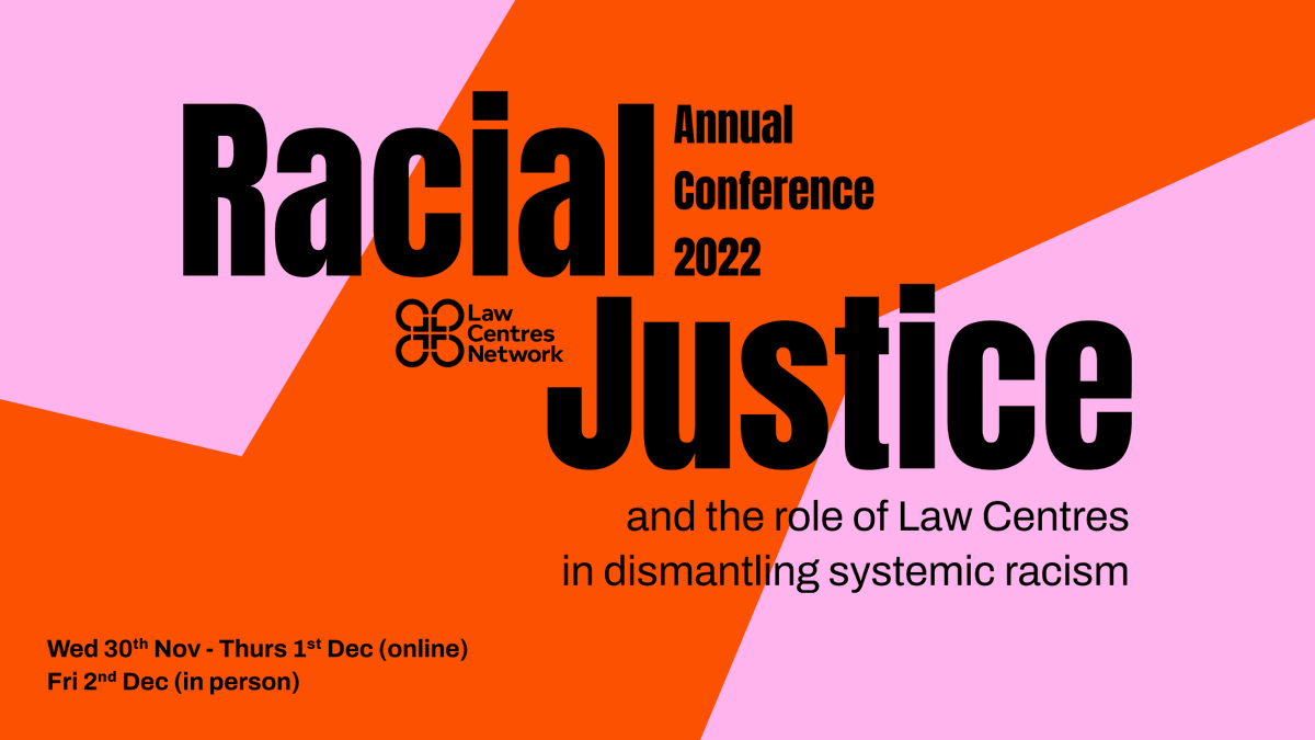 LawCentres's tweet photo. What can lawyers and other allies do to dismantle systemic #racism? Law Centres have been fighting injustices for over five decades. Join us online next week, be inspired and chart the way forward in our #RacialJustice22 conference! 👇
https://t.co/UFhCCqVbAO https://t.co/SOn8pCnBix