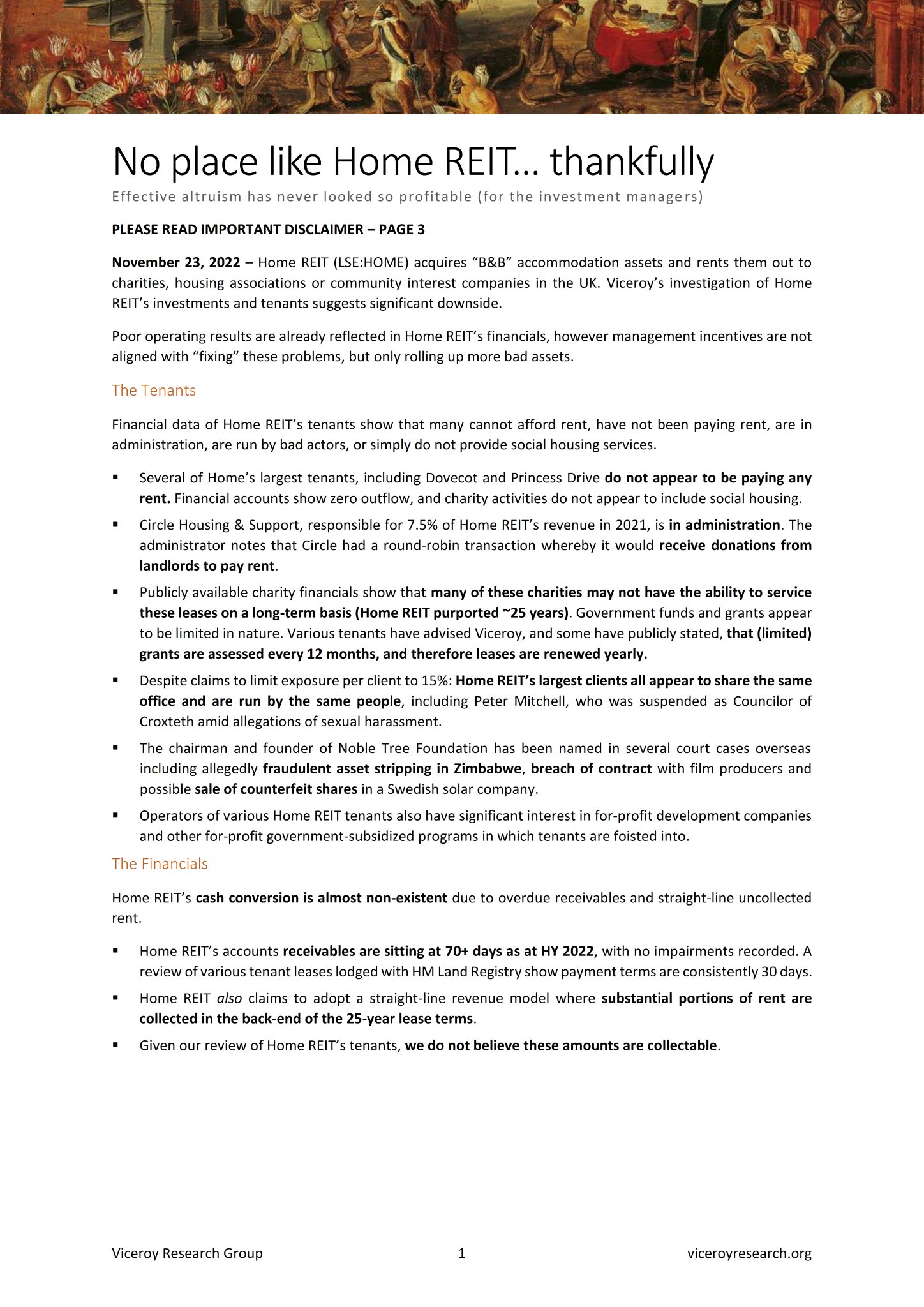 Viceroy on Twitter "“No place like Home REIT… thankfully” Viceroy