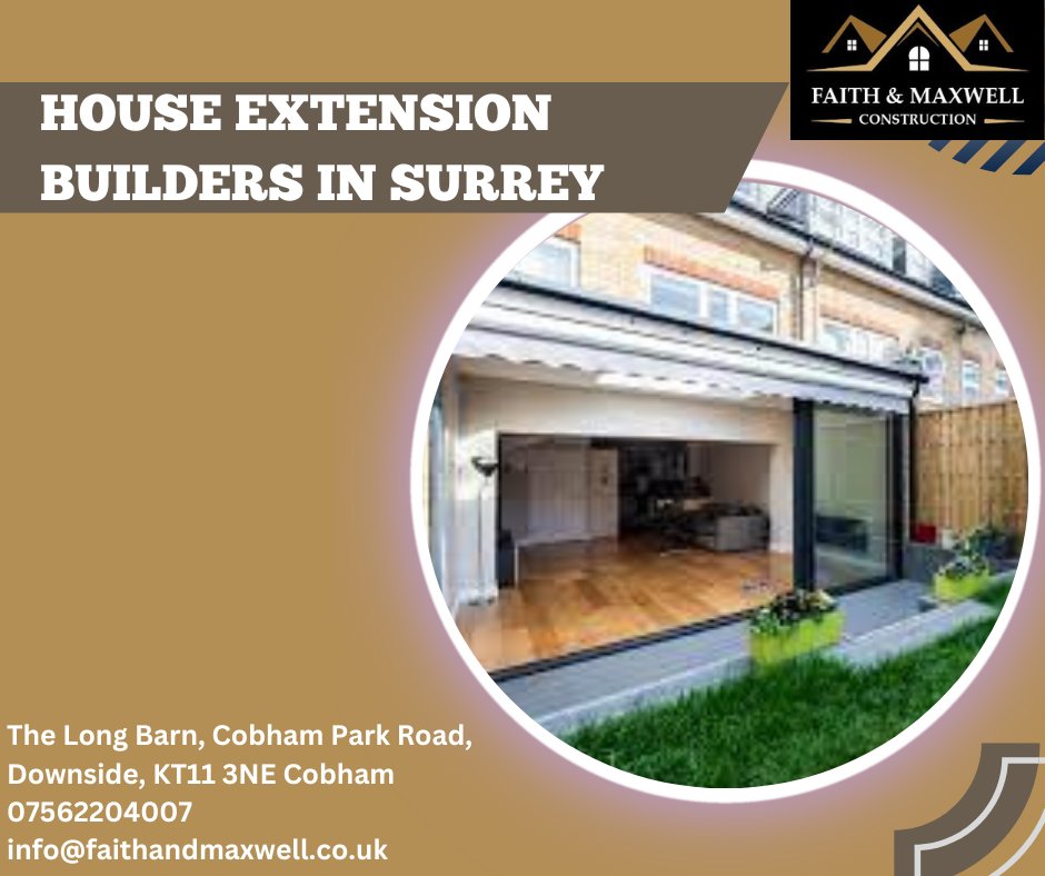 Are You Looking for the Best House Extension Builders in Surrey!
Read more : bit.ly/3TuVPLb

#faithandmaxwellconstruction #buildersuk #buildersinlondon #surreybuilders #surrey #construction #houseextensionbuilders #builders #houseextension