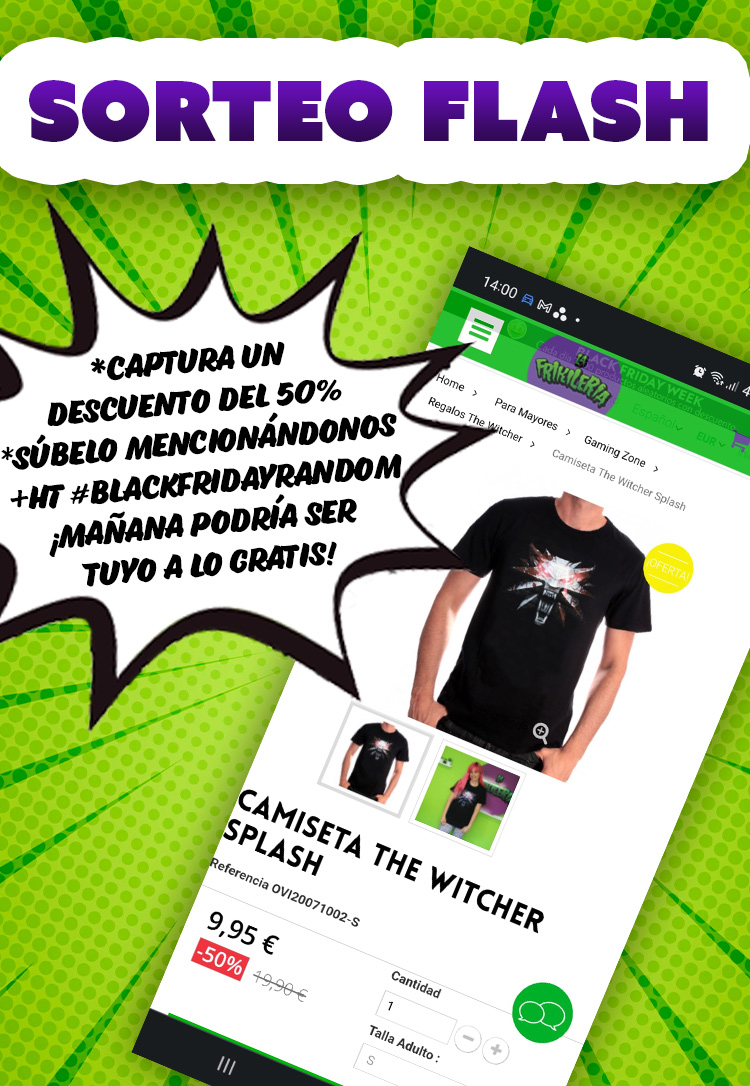 frikileria's tweet photo. #SORTEO Otra vez! ⚡
🟣Capturame una foto de un descuento del 50%
🟣Compártelo mencionándonos con el HT #BlackFridayRandom
🟣RT
¡Mañana puede que te toque lo que has capturado!
¡Suerte! 🍀🍀🍀
Aquí los descuentos para que busques 👉https://t.co/E1KAi1Fd3U https://t.co/Ep53LRmhJI