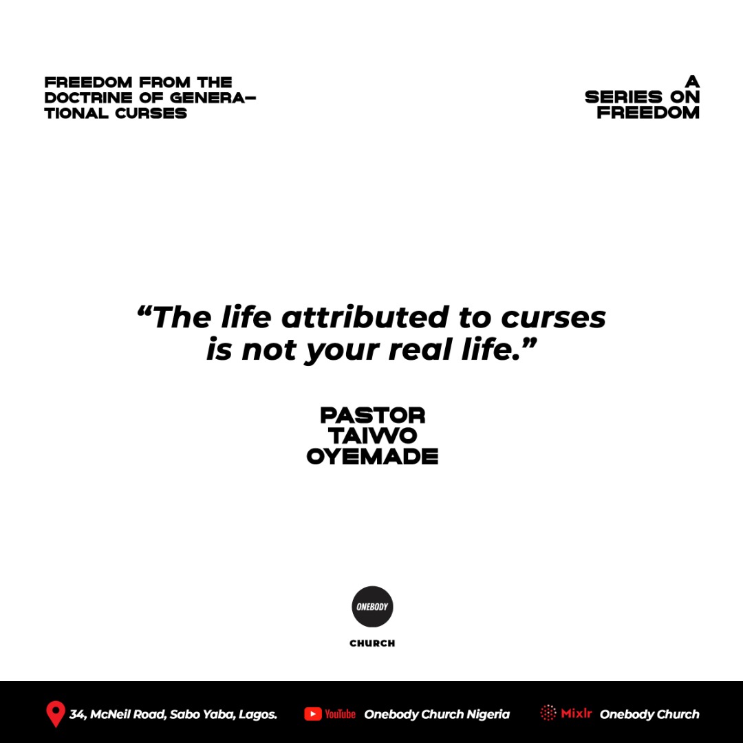 Onebodyng's tweet photo. John 8:36 - So if the Son sets you free, you are truly free.

You're free from generational curses, falsehood, men's ideas and traditions that are not rooted in Jesus Christ. 

Join us this evening, 5:30pm (on-site and online) as we continue with our Freedom series. https://t.co/nbBHokoGHO