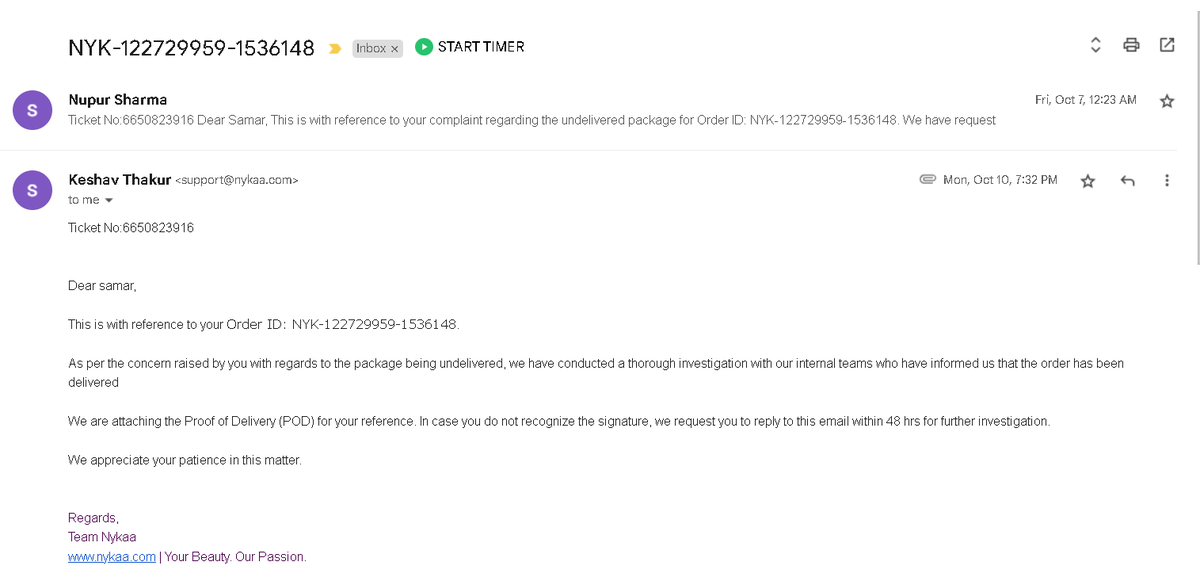 samar_kaurS's tweet photo. @MyNykaa What is wrong with you guys?
How can I rely on you guys for next time?
I really can't I guess!
Please wind this matter up &amp; I am done with #Nykaa now!
Shame on you guys! Poor customer support https://t.co/MdgdUwmPl2
