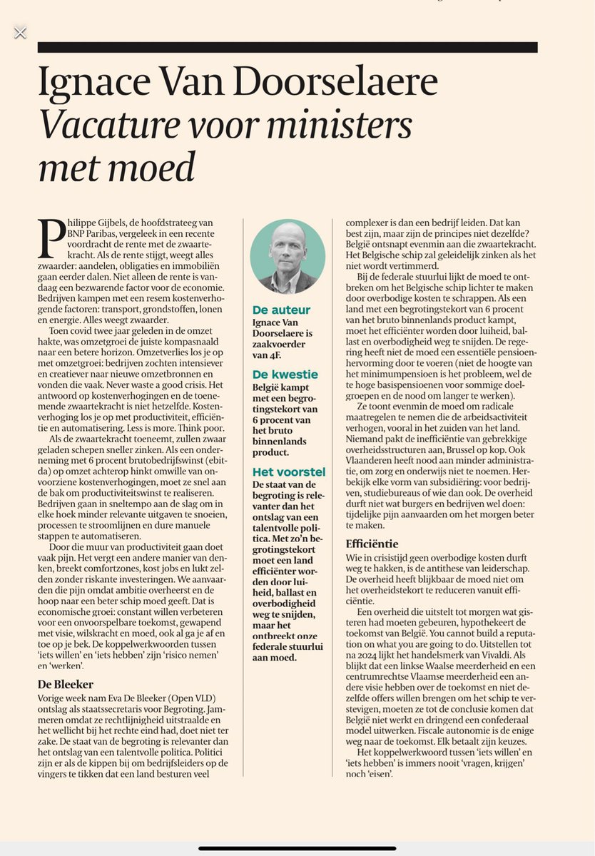 Als een CEO jaren halsstarrig weigert te doen wat moet om een bedrijf van het faillissement en totale ondergang te redden dan moeten de aandeelhouders de CEO en/of het management vervangen.

De burgers = aandeelhouders 
De Croo = CEO
Vivaldi ministers = het management 

#Crisis
