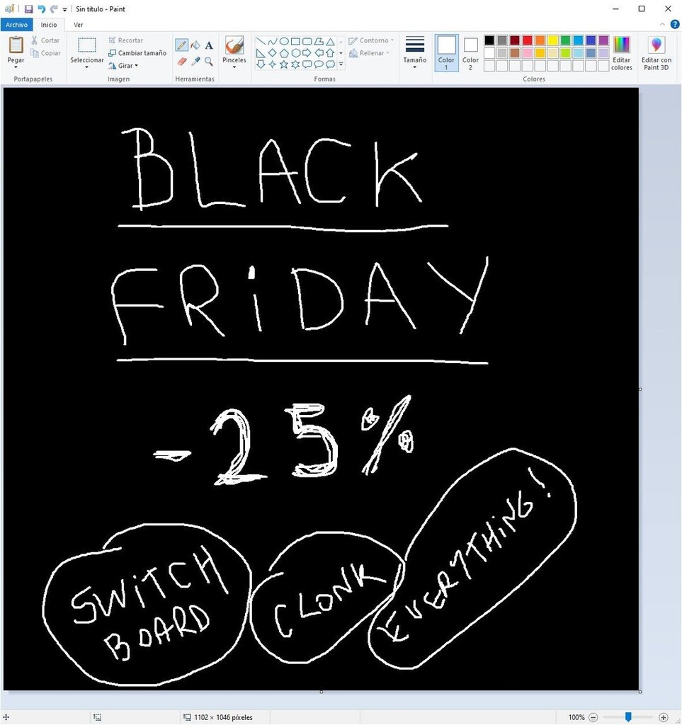 IDEAA_Lab's tweet image. We were not in the mood for graphic design... This should be enough for you to get the message: -25% on everything! 💸💸💸