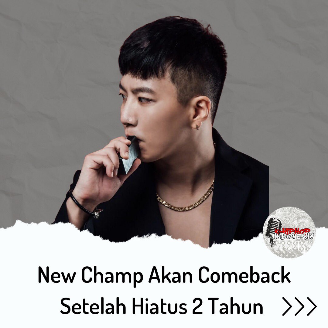 KHIPHOPID's tweet photo. Rapper New Champ akan comeback dengan lagu terbaru setelah hiatus lebih dari 2 tahun lamanya! Welcome back New Champ !!
.
.
.
#khhid_newchamp #newchamp #newchamp6110 #khh #Koreanhiphop #Khiphop #Khiphopnews https://t.co/Q0KV9VMnIY